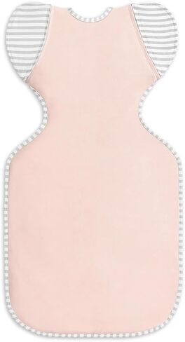 Love to Dream Transition Bag 0.2T Stretch Cotton Medium (6-8.5kg) Stage 2, Soft & Breathable, Lightweight for Comfortable Sleep, Ideal for Newborns, Stripe Print, Olive in Kuwait