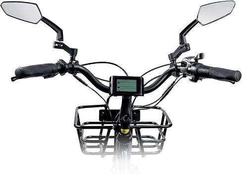 Addmotor Bike Mirror, 1 Pair Bicycle Mirror Handlebar Mount, 360° Adjustable Rotatable Bike Mirrors, HD, Safe Handlebar Rearview Mirror, Bike Accessories Bicycle Mirrors Set(Black) in Saudi Arabia