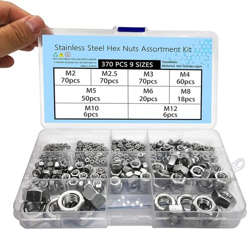 Beduan 50PCS 5/16"-18 Nuts 18-8 304 (A2-70) Stainless Hardware Nuts Commercial Grade for Boats Dock Car in Saudi Arabia