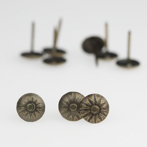 Upholstery Tacks for Furniture 7/16" Vintage Furniture Tacks Nails for Upholstery 100pcs Decorative Tack for Furniture DIY Silver Thumb Sofa Nails Furniture Tacks in Saudi Arabia