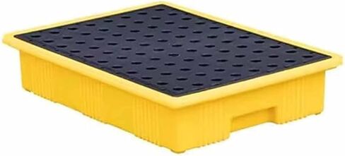 48"x24"x4" Spill Platform with Grating and Forklift Pockets, 2,000 Lbs. Load Capacity Containment Tray with Drain Outlet Modular Platform Pallets(50x36x10cm) in Saudi Arabia
