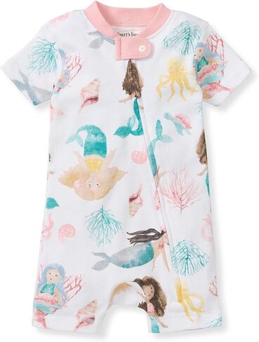 Burt's Bees Baby Unisex Baby Short Sleeve Pajamas, One-Piece Sleeper Romper PJs, Snug Fit for Infants 3 to 24 Months, Juice Box in Saudi Arabia