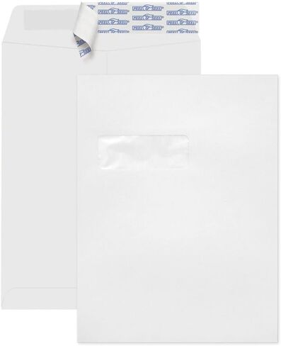 Luxpaper 9 × 12 مغلفات نافذة النهاية المفتوحة | قشر & الصحافة | أبيض | 28 رطل. نص | 250 كتي in Kuwait