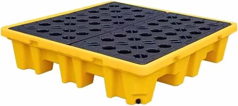 48"x24"x4" Spill Platform with Grating and Forklift Pockets, 2,000 Lbs. Load Capacity Containment Tray with Drain Outlet Modular Platform Pallets(50x36x10cm) in Saudi Arabia