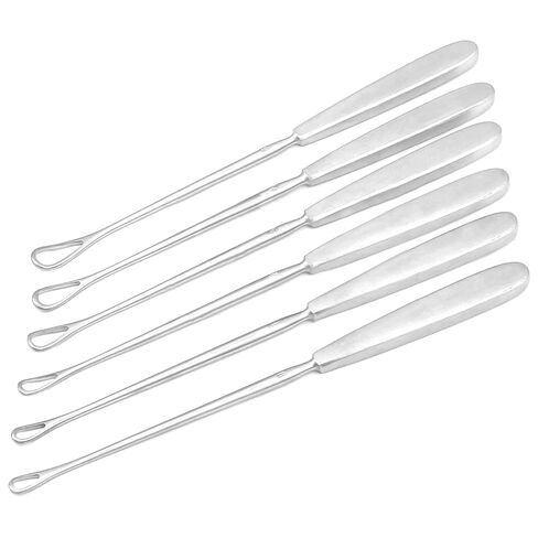 6pcs Set of Sims Curettes 11" (27.9cm), Sharp Blade Instruments Sizes 0, 1, 2, 3, 4, and 5 in Saudi Arabia