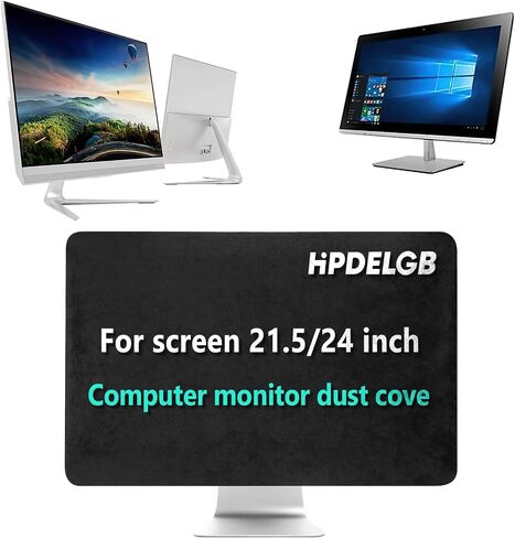 Computer monitor dust cover black for screen 21.5/24 inch or for All in One LCD TV dust Dustproof cover ( screen size 21.5-24 inch Monitor Dust Cover) (21.5-24 inch Monitor Dust Cover) in Saudi Arabia