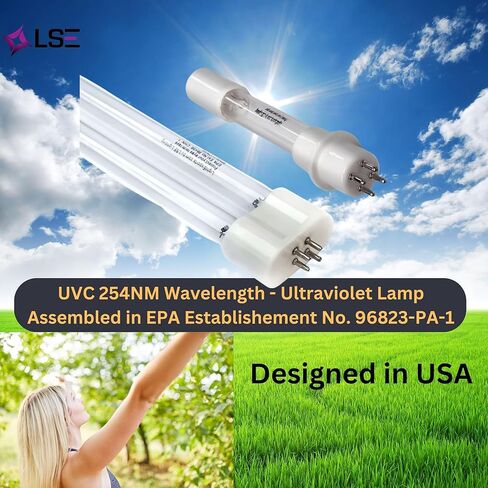 LSE Lighting RM2-16/5 UVC/UVV UV Lamp Combo Compatible with TFH-16/5 System | High Performance Replacement Bulb | Designed in USA in Kuwait