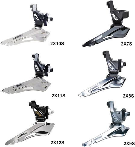 2x7 2x8 2x9 2x10 2x11 2x12 سرعة الطريق الدراجة الأمامية Derailleur Brazed-OnClamp Ring 2 السرعة Derailleur الأمامية in Kuwait