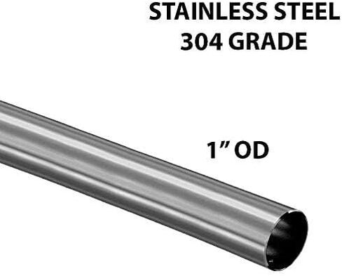 1" OD - Brushed Stainless Steel Tubing 316 Grade - 48" Long - 16 Gauge (Custom Order) in Kuwait