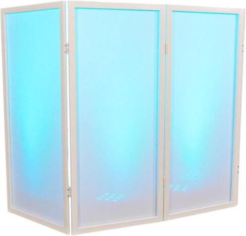 Rockville RFSSB Black DJ Event Facade, 4 Panels, Built-In Scrim, Foldable, Travel Bag, Non-Slip Feet, Steel Frame, Perfect for DJs, Parties & Events in Saudi Arabia