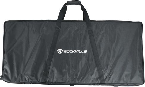 Rockville RFSSB Black DJ Event Facade, 4 Panels, Built-In Scrim, Foldable, Travel Bag, Non-Slip Feet, Steel Frame, Perfect for DJs, Parties & Events in Saudi Arabia