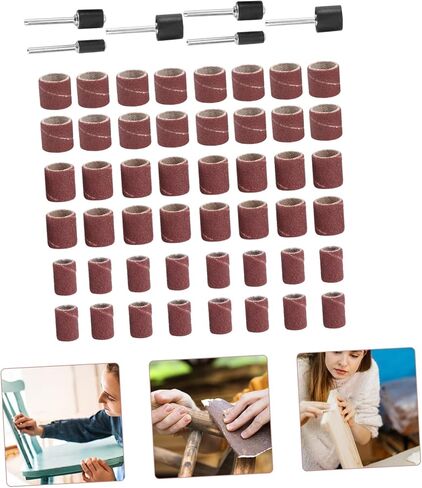 Doitool 66pcs عصابات الطبقات الرملية مجموعة أشرطة الصنفرة للأدوات الدوارة لنحت تحضير الطحن والسيراميك in Kuwait