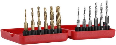 مجموعة بتات الحفر Chiciris ، 12pcs M3 إلى M10 مجموعة الحفر ، Hex Shank Tap Bit ، Metric & Inch Tap in Kuwait