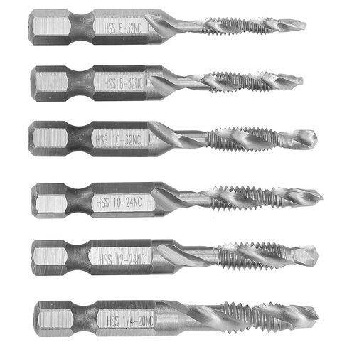 fafeicy 6pcs الصنابير HSS Hex shank US خيط المسمار القياسي المشترك in Kuwait