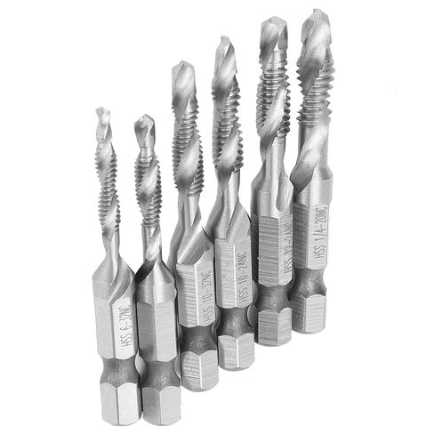 fafeicy 6pcs الصنابير HSS Hex shank US خيط المسمار القياسي المشترك in Kuwait