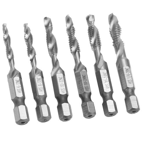 fafeicy 6pcs الصنابير HSS Hex shank US خيط المسمار القياسي المشترك in Kuwait
