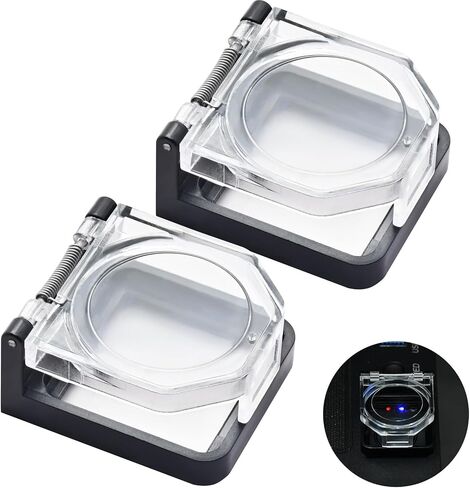 2Pcs Power Push Button Switch Cover Waterproof and Collision Resistant Dustproof Safety Protector for 39 * 34mm Mounting Hole Computer PC Desktop Momentary in Kuwait
