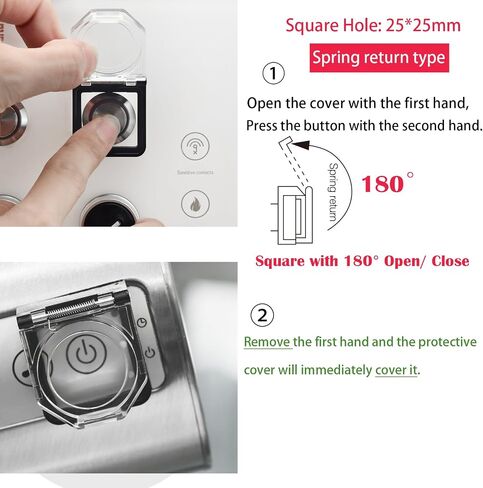 2Pcs Power Push Button Switch Cover Waterproof and Collision Resistant Dustproof Safety Protector for 39 * 34mm Mounting Hole Computer PC Desktop Momentary in Kuwait