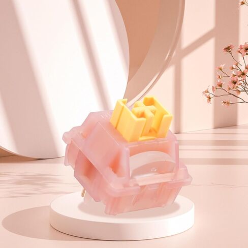 Outemu Honey Peach Switch V3 ، 40g مفتاح خطي صامت صامت مسبقًا للوحة مفاتيح الألعاب الميكانيكية ، مفاتيح 5 دبوس (خوخ العسل ، 70 ٪) in Saudi Arabia