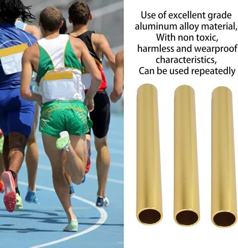 3pcs ترحيل Baton Aluminium Aluminium Track Field Hartons Trape Outdoor Sports Relay للطلاب ، المكتب ، Clark Race in Kuwait