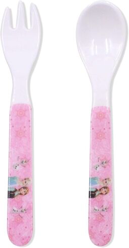 Princess 5 Pcs Set Durable Tableware Meal Dishes Mealtime Set includes Dinner Serving Bowl Plate Cup with a Matching Spoon & Fork in Kuwait