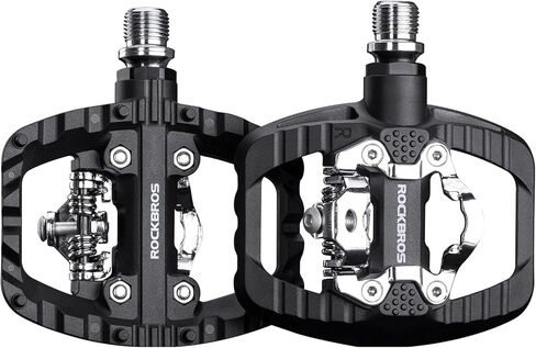 دواسات الدراجات الجبلية Rockbros Dual Function منصة مسطحة مقطعية متوافقة مع دواسات دراجة SPD للدراجات الجبلية MTB Flat in Saudi Arabia