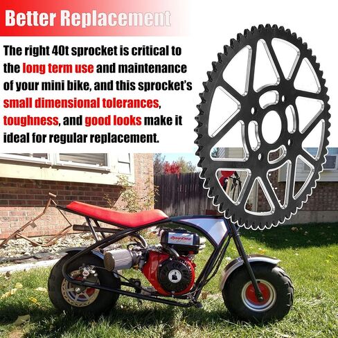 60T Mini Bike Sprocketing 40/41/420 سلسلة ضرس سلسلة 40 مم تجويف لكولمان CT200U CT200U-EX BT200X BAJA WARRIOR HEAT MASSIMO MB200 KT196 AXIS M200 212CC 196CC 6.5HP PowerSports Mini Bike Parts Red Bike in Kuwait