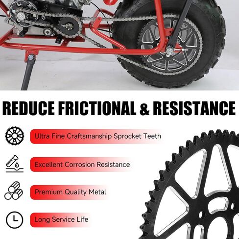 60T Mini Bike Sprocketing 40/41/420 سلسلة ضرس سلسلة 40 مم تجويف لكولمان CT200U CT200U-EX BT200X BAJA WARRIOR HEAT MASSIMO MB200 KT196 AXIS M200 212CC 196CC 6.5HP PowerSports Mini Bike Parts Red Bike in Kuwait