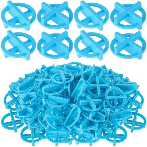 NUANCHU 500 PCS 1/8 "(3 مم) الفواصل البلاط قابلة للإزالة متقاطعة الفواصل السيراميك ، فواصل زاوية زاوية قابلة لإعادة الاستخدام ، مقاطع تسوية من البلاستيك لأنواع مختلفة من تسوية البلاط (الأزرق) in Kuwait