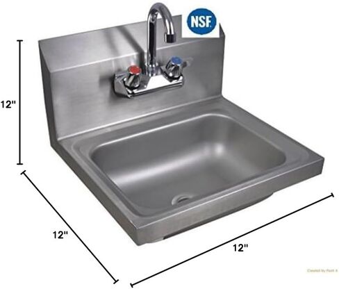 بالوعة يدوية جدار من الفولاذ المقاوم للصدأ التجاري 12 × 12 - NSF in Saudi Arabia