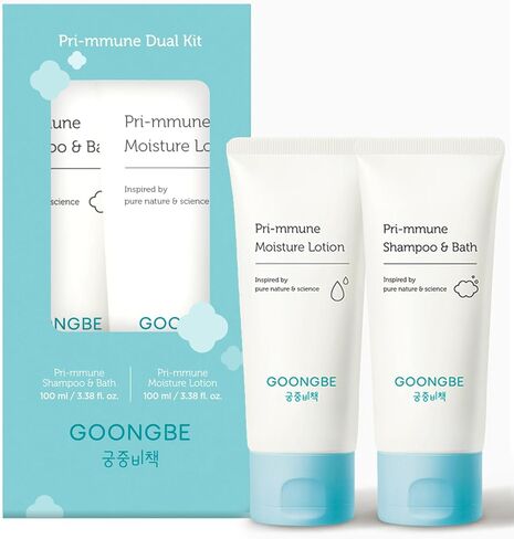 Pri-mmune Shampoo Bath & Moisture Lotion - Korean Baby Cleanser and Body Lotion - Hypoallergenic Moisturizing & Calming Daily Skincare - Gentle Cleanse, Naturally Derived, 11.8 oz. in Saudi Arabia