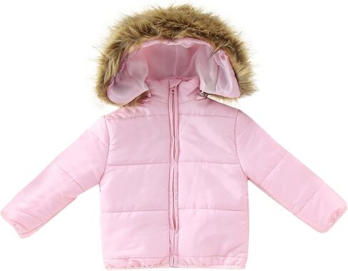 Toddler Boys Girls Down Jacket Hooded Snowsuit Baby Winter Warm Puffer Down Coat Light (White, 18-24 Months) in Saudi Arabia