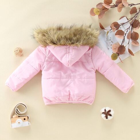 Toddler Boys Girls Down Jacket Hooded Snowsuit Baby Winter Warm Puffer Down Coat Light (White, 18-24 Months) in Saudi Arabia