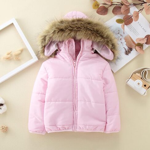 Toddler Boys Girls Down Jacket Hooded Snowsuit Baby Winter Warm Puffer Down Coat Light (White, 18-24 Months) in Saudi Arabia
