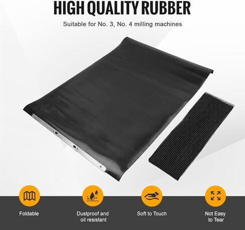 Bacar Milling Machine Dust Cover Accordion Way Rail Cover for Bridgeport | 2PCS CNC Mill Machine Rubber Shiled Guard for Metal Machines Protection, Flodabe Bellow Cover, 400*600mm 500*650mm in Saudi Arabia