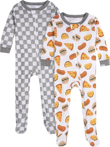 Onesies Brand Baby Boys' 2-Pack Footed Pajamas, Snack Truck, 6-9 Months in Saudi Arabia