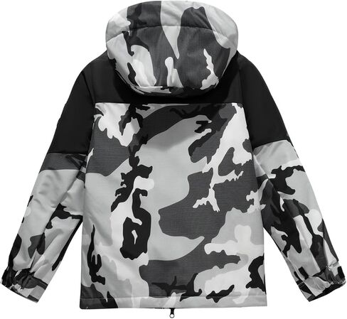 Boy's Ski Jacket Kids Waterproof Warm Winter Coat Windproof Thick Insulated Snowboarding Jackets with Hood in Kuwait