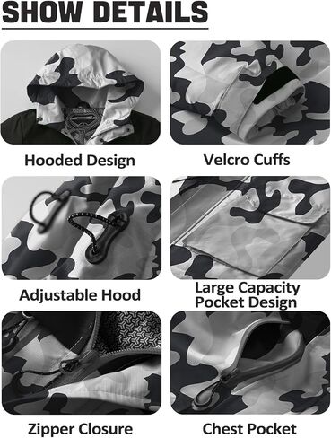 Boy's Ski Jacket Kids Waterproof Warm Winter Coat Windproof Thick Insulated Snowboarding Jackets with Hood in Kuwait