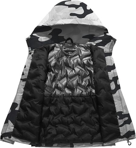 Boy's Ski Jacket Kids Waterproof Warm Winter Coat Windproof Thick Insulated Snowboarding Jackets with Hood in Kuwait
