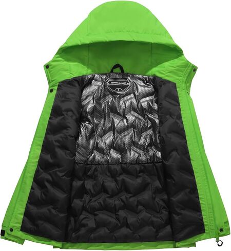 Boy's Ski Jacket Kids Waterproof Warm Winter Coat Windproof Thick Insulated Snowboarding Jackets with Hood in Kuwait
