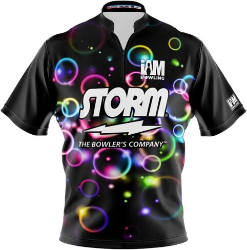 Logo Infusion I AM Bowling Jersey Short Sleeve Sash Collar 2138-ST Made in USA Storm in Saudi Arabia