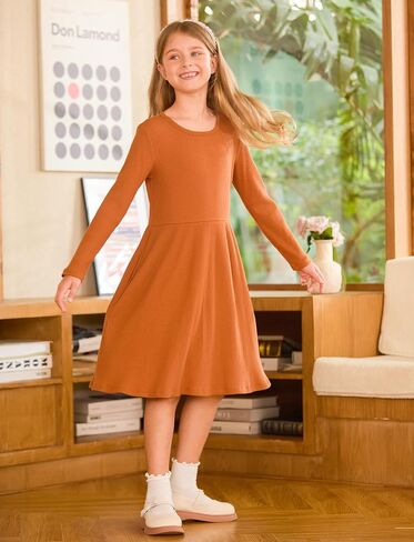PATPAT Toddler Girl Floral Multipack Dresses 2 Pack Long Sleeve A-line Dress for Girls in Saudi Arabia