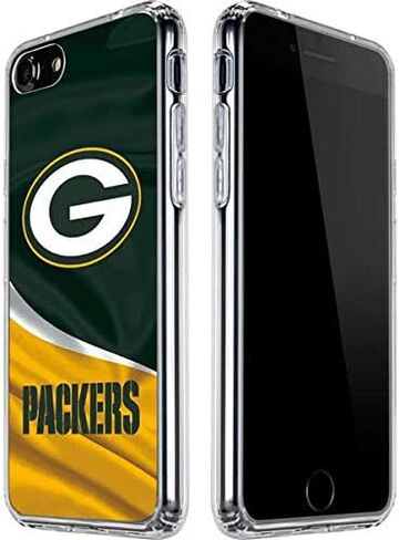 Skinit Clear Phone Case Compatible with iPhone SE (2nd & 3rd Gen) - Officially Licensed NFL Green Bay Packers Design in Saudi Arabia