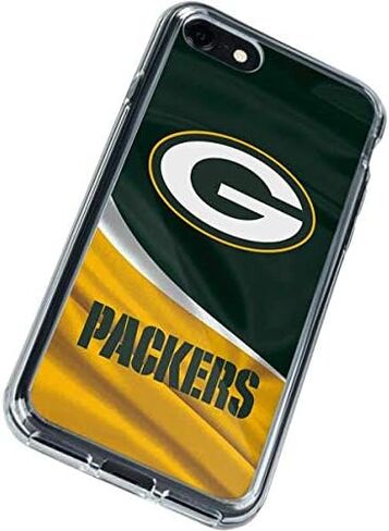 Skinit Clear Phone Case Compatible with iPhone SE (2nd & 3rd Gen) - Officially Licensed NFL Green Bay Packers Design in Saudi Arabia