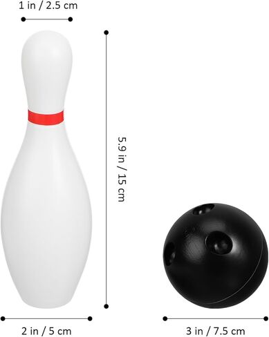 1 Set Mini Bowling Set Small Bowling Balls and Pins Indoor Sports Balls Family Sports Games for Kids(16CM/6.3inches) in Saudi Arabia