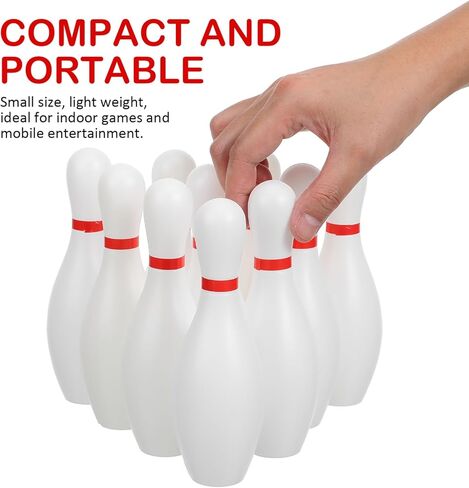 1 Set Mini Bowling Set Small Bowling Balls and Pins Indoor Sports Balls Family Sports Games for Kids(16CM/6.3inches) in Saudi Arabia