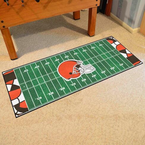 FANMATS 23242 NFL - Cleveland Browns Football Field Runner Rug - 30in. x 72in. Xfit Design in Saudi Arabia