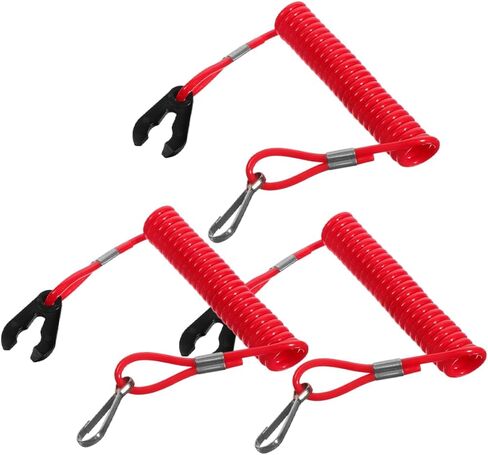 Pretyzoom 3pcs محرك القوارب Kill Switch الحبل الطوارئ تسخير الحبل السلامة للاستخدام البحري مواد ABS متينة واضحة للغاية لتحديد سريع مناسب للقوارب والمياه in Saudi Arabia
