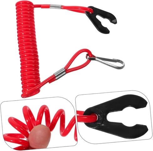 Pretyzoom 3pcs محرك القوارب Kill Switch الحبل الطوارئ تسخير الحبل السلامة للاستخدام البحري مواد ABS متينة واضحة للغاية لتحديد سريع مناسب للقوارب والمياه in Saudi Arabia