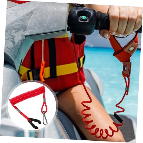 Pretyzoom 3pcs محرك القوارب Kill Switch الحبل الطوارئ تسخير الحبل السلامة للاستخدام البحري مواد ABS متينة واضحة للغاية لتحديد سريع مناسب للقوارب والمياه in Saudi Arabia